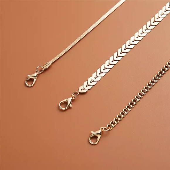 “Lucinda” Gold Link/Snake Chain Anklets/Bracelets - Picture 4 of 10